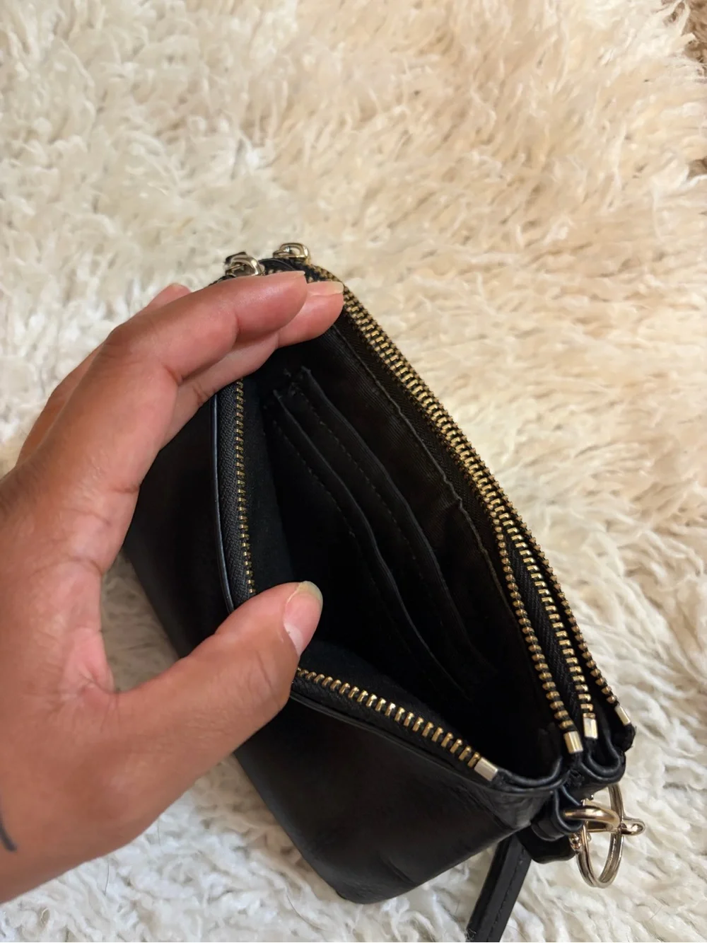 Coach Vintage Black Leather Wristlet